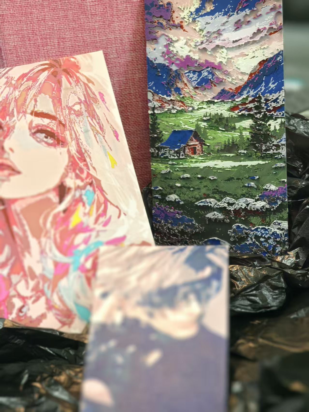 浮雕艺术画 - 人像与风景